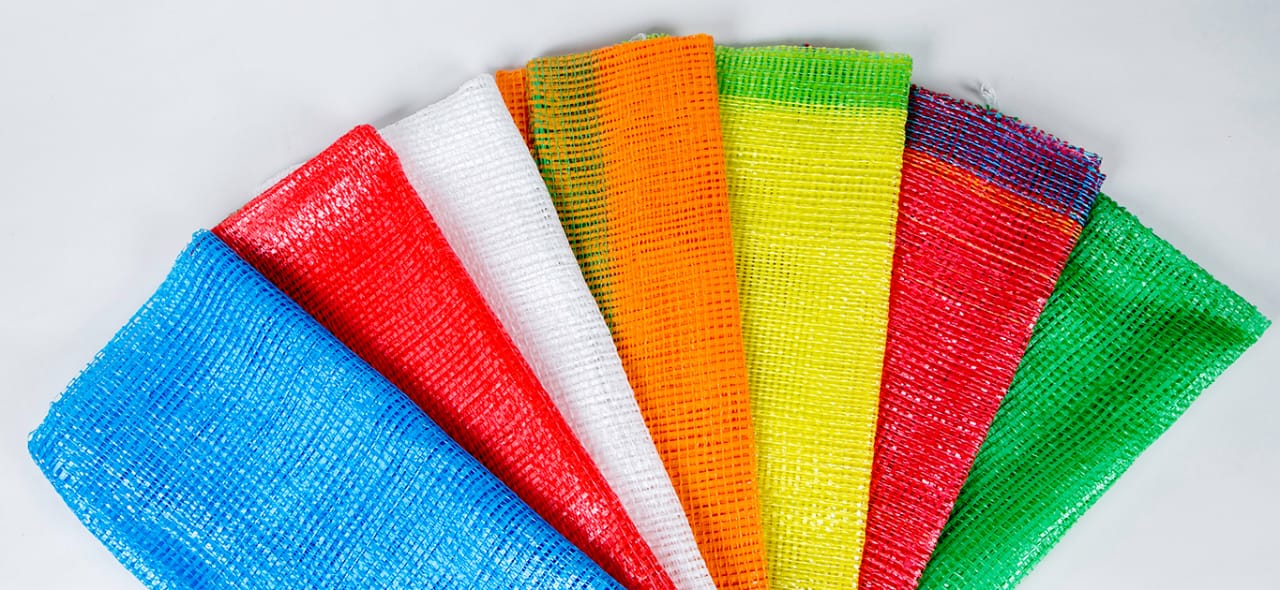 Coloured PP Leno mesh fabric rolls